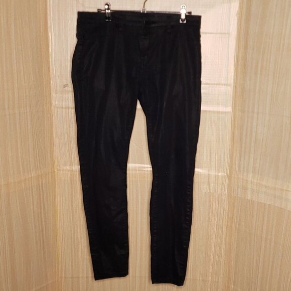 Blank NYC Womens Black Slick Look Skinny Jeans 29 - Picture 3 of 9